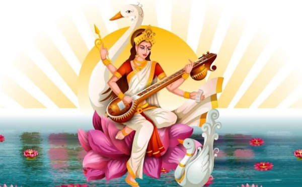 SARASWATI : APPRENTISSAGE, SAGESSE, MUSIQUE ET ESTHÉTIQUE